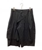 Yohji Yamamoto pour hommeヨウジヤマモト プールオム）の古着「Gabardine Side Tuck Pants」｜ブラック