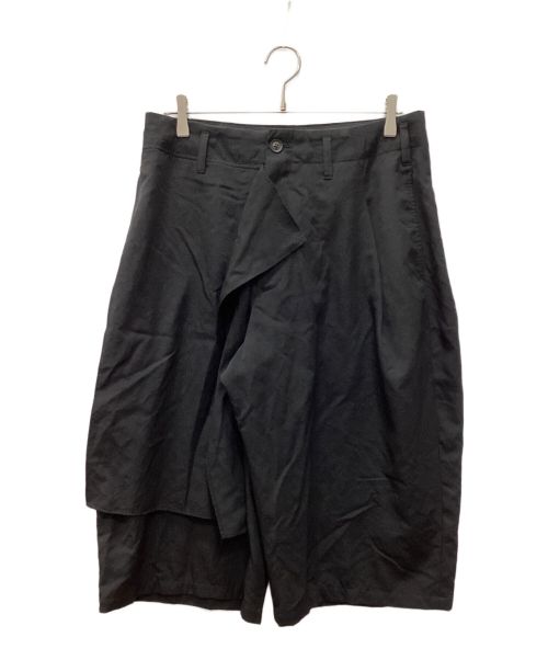 Yohji Yamamoto pour homme（ヨウジヤマモト プールオム）Yohji Yamamoto pour homme (ヨウジヤマモト プールオム) Gabardine Side Tuck Pants ブラック サイズ:2の古着・服飾アイテム