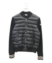 MONCLER（モンクレール）の古着「CARDIGAN TRICOT ニット切替ダウンジャケット」｜ブラック