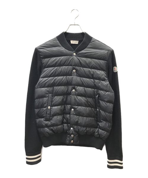 MONCLER（モンクレール）MONCLER (モンクレール) CARDIGAN TRICOT ニット切替ダウンジャケット ブラック サイズ:Lの古着・服飾アイテム