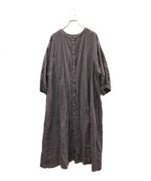 nest Robe（ネストローブ）の古着「リネン バックギャザー 2Way ワンピース」｜ブラウン