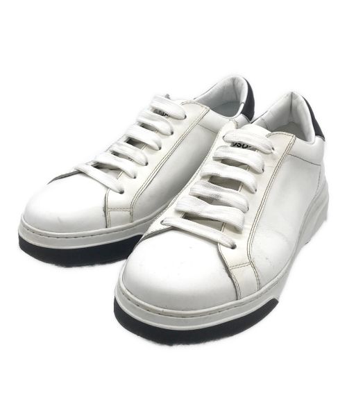 DSQUARED2（ディースクエアード）DSQUARED2 (ディースクエアード) White leather Bumper sneakers ホワイト サイズ:40の古着・服飾アイテム