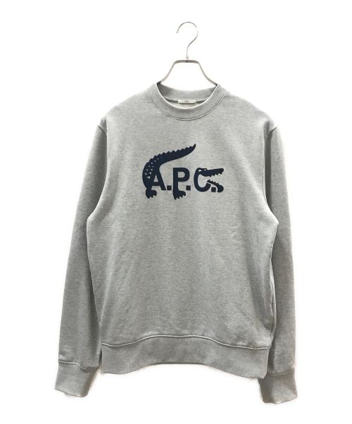 A.P.C.（アーペーセー）A.P.C. (アーペーセー) LACOSTE (ラコステ) スウェット グレー サイズ:Sの古着・服飾アイテム