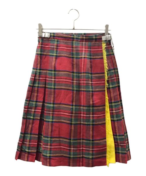 O'NEIL OF DUBLIN（オニールオブダブリン）O'NEIL OF DUBLIN (オニールオブダブリン) COMBINATION MIDI KILT レッド サイズ:8 未使用品の古着・服飾アイテム