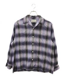 WACKO MARIA（ワコマリア）の古着「OMBRE CHECK OPEN COLLAR SHIRT L/S -TYPE 4-」｜パープル