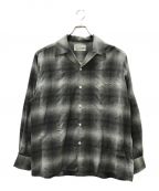 WACKO MARIAワコマリア）の古着「OMBRE CHECK OPEN COLLAR SHIRT L/S -TYPE 4-」｜グレー