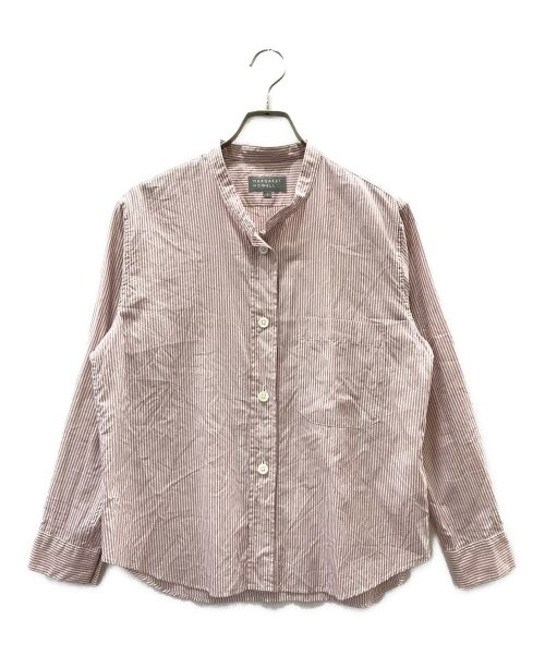 MARGARET HOWELL（マーガレットハウエル）MARGARET HOWELL (マーガレットハウエル) SILK COTTON STRIPE シャツ レッド サイズ:1の古着・服飾アイテム