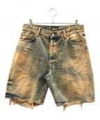 ARIESアリーズ）の古着「ACID WASH DENIM SHORT」｜インディゴ