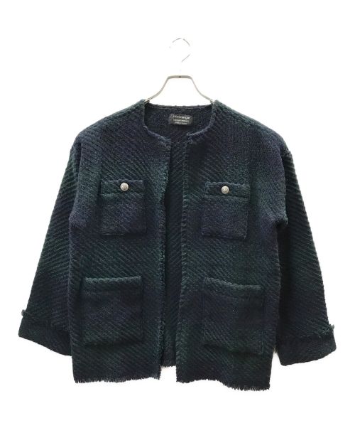 john branigan（ジョンブラニガン）John Branigan (ジョンブラニガン) Fringe Wrap Jacket ネイビー サイズ:FREEの古着・服飾アイテム