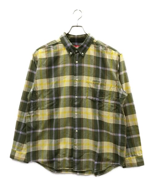 SUPREME（シュプリーム）Supreme (シュプリーム) Plaid Flannel Shirt グリーン サイズ:Lの古着・服飾アイテム