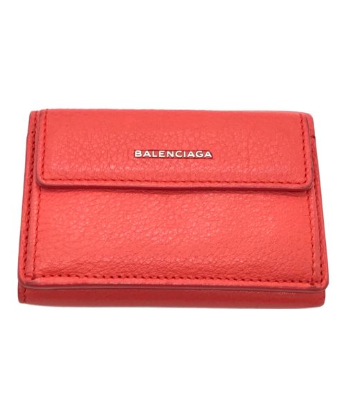 BALENCIAGA（バレンシアガ）BALENCIAGA (バレンシアガ) コンパクトウォレット レッド サイズ:下記参照の古着・服飾アイテム