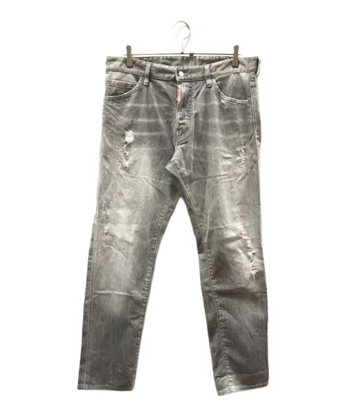 DSQUARED2（ディースクエアード）DSQUARED2 (ディースクエアード) COOL GUY JEAN ストレッチ スリム テーパードー ジーンズ グレー サイズ:50の古着・服飾アイテム