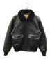 AVIREX（アヴィレックス）の古着「G-1 FLIGHT JACKET ANTIQUE LAMB」｜ブラック