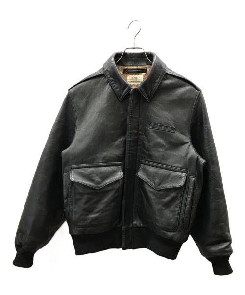 AVIREX（アヴィレックス）AVIREX (アヴィレックス) A-2 FLIGHT JACKET ANTIQUE LANB ブラック サイズ:Mの古着・服飾アイテム