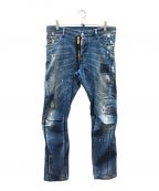 DSQUARED2ディースクエアード）の古着「Square Patch Light Tidy Biker Jeans」｜インディゴ