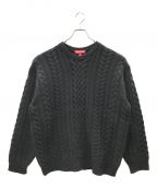 SUPREMEシュプリーム）の古着「23AW Applique Cable Knit Sweater」｜ブラック