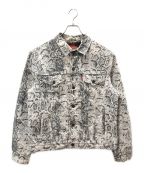 LEVI'S×SUPREMEリーバイス×シュプリーム）の古着「Snakeskin Trucker Jacket」｜ホワイト