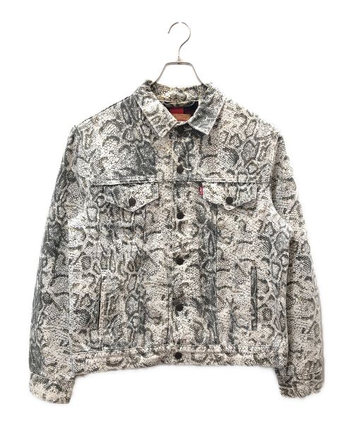 LEVI'S（リーバイス）LEVI'S (リーバイス) SUPREME (シュプリーム) Snakeskin Trucker Jacket ホワイト サイズ:Mの古着・服飾アイテム