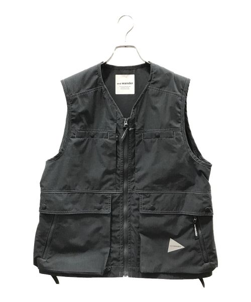 and wander（アンドワンダー）and wander (アンドワンダー) tough aramid vest ブラック サイズ:3の古着・服飾アイテム