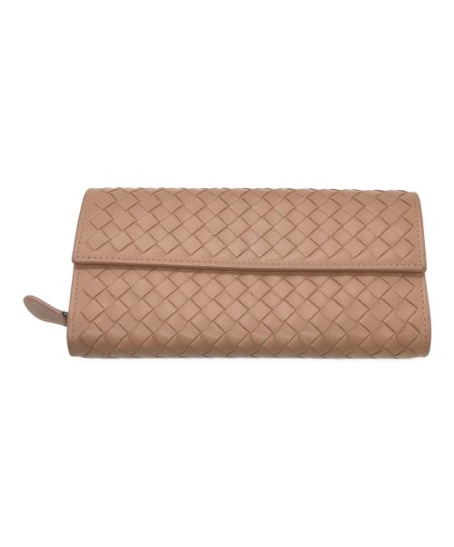 BOTTEGA VENETA（ボッテガベネタ）BOTTEGA VENETA (ボッテガベネタ) イントレチャート 長財布 ブラウン サイズ:下記参照の古着・服飾アイテム