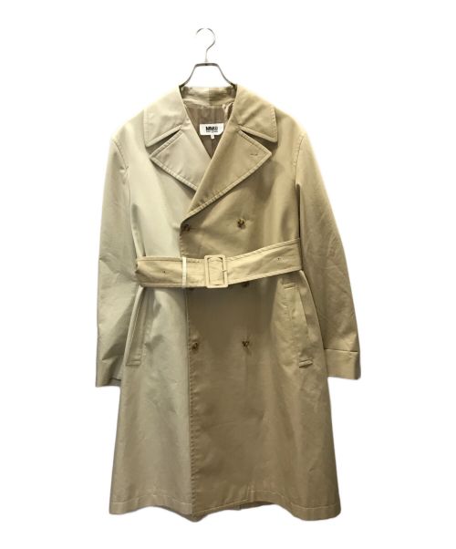 MM6 Maison Margiela（エムエムシックス メゾンマルジェラ）MM6 Maison Margiela (エムエムシックス メゾンマルジェラ) バイカラートレンチコート ベージュ サイズ:42の古着・服飾アイテム