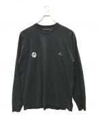 MUZEミューズ）の古着「PEACE EMBROIDERY LONG T-SHIRT」｜ブラック