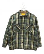 UNIONユニオン）の古着「HOMESTEAD FLANNEL SHIRT」｜グリーン