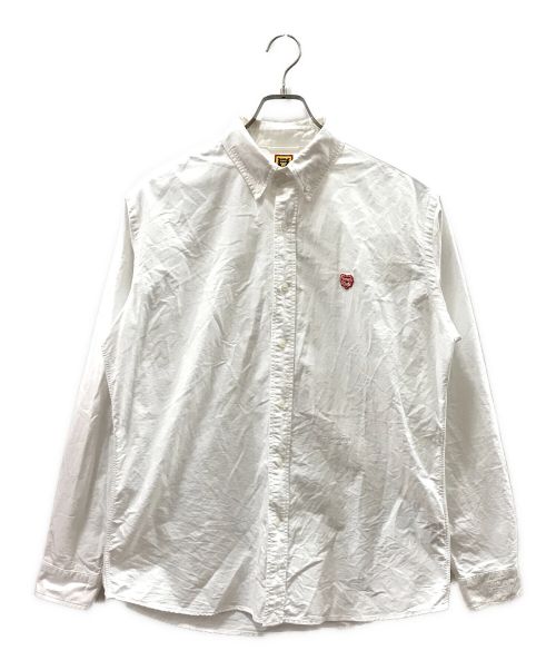 HUMAN MADE（ヒューマンメイド）HUMAN MADE (ヒューマンメイド) OXFORD BD SHIRT ホワイト サイズ:Lの古着・服飾アイテム