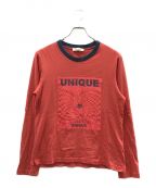 WALES BONNERウェールズボナー）の古着「UNIQUE LONG SLEEVE TEE」｜レッド