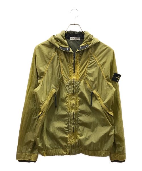 STONE ISLAND（ストーンアイランド）STONE ISLAND (ストーンアイランド) USED加工マウンテンパーカー イエロー サイズ:Lの古着・服飾アイテム