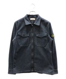 STONE ISLAND（ストーンアイランド）の古着「GARMENT DYED ZIP SHIRT」｜ネイビー