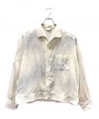 ANCELLMアンセルム）の古着「MELANGE SHORT CRASH SHIRT JACKET」｜アイボリー