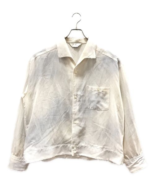 ANCELLM（アンセルム）ANCELLM (アンセルム) MELANGE SHORT CRASH SHIRT JACKET アイボリー サイズ:2の古着・服飾アイテム