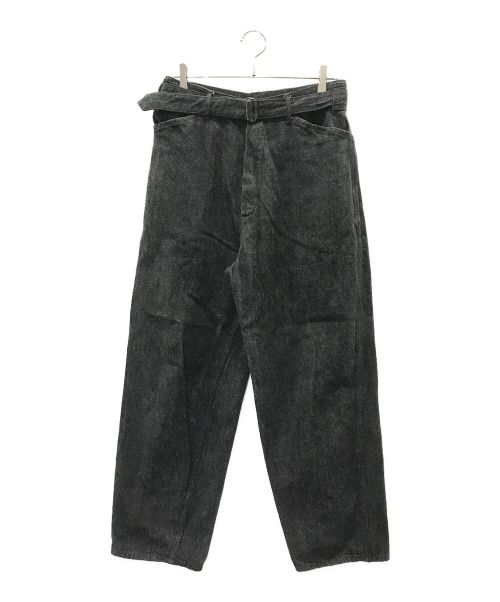 COMOLI（コモリ）COMOLI (コモリ) BELTTED PANTS ブラック サイズ:1の古着・服飾アイテム