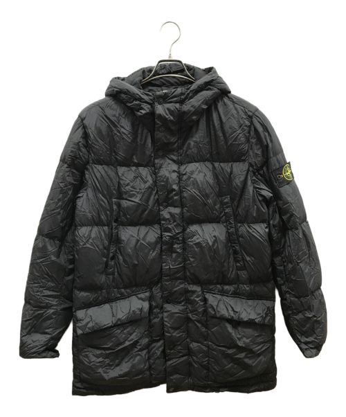 STONE ISLAND（ストーンアイランド）STONE ISLAND (ストーンアイランド) Long Crinkle Down Puffer Jacket ブラック サイズ:Lの古着・服飾アイテム