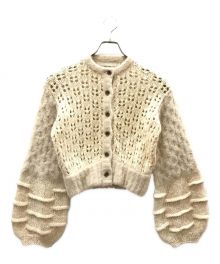 LEINWANDE（ラインヴァンド）の古着「mamas patchwork cardigan」｜ベージュ