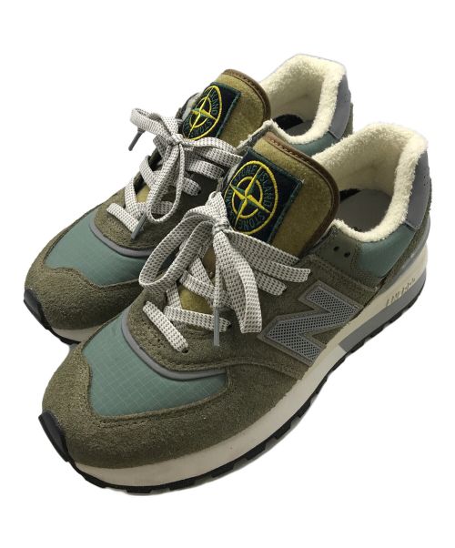 NEW BALANCE（ニューバランス）NEW BALANCE (ニューバランス) STONE ISLAND (ストーンアイランド) 574 ローカットスニーカー レガシーグリーン サイズ:26㎝の古着・服飾アイテム