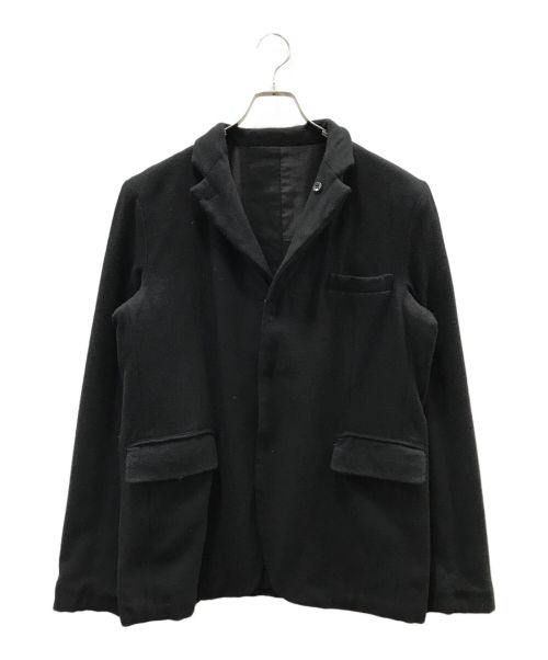 BLACK COMME des GARCONS（ブラック コムデギャルソン）BLACK COMME des GARCONS (ブラック コムデギャルソン) MIHARA YASUHIRO (ミハラヤスヒロ) テーラードジャケット ブラック サイズ:Lの古着・服飾アイテム