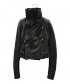 RICK OWENSリックオウエンス）の古着「Vegetal Leather Classic Biker Jacket」｜ブラック