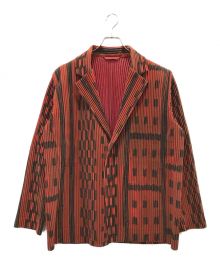 HOMME PLISSE ISSEY MIYAKE（オムプリッセ イッセイ ミヤケ）の古着「プリーツジャケット」｜レッド