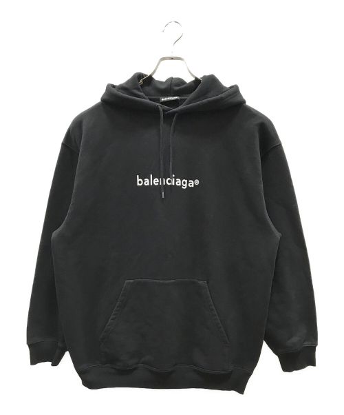 BALENCIAGA（バレンシアガ）BALENCIAGA (バレンシアガ) New Copyright プルオーバーパーカー ブラック サイズ:Lの古着・服飾アイテム