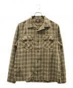 RRLダブルアールエル）の古着「CARTER CAMP LONG SLEEVE SPORT SHIRT」｜ブラウン