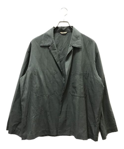 AURALEE（オーラリー）AURALEE (オーラリー) WOOL SILK TROPICAL SHIRTS JACKET グレー サイズ:4の古着・服飾アイテム