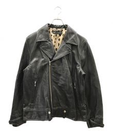 WACKO MARIA（ワコマリア）の古着「COWHIDE LEATHER DOUBLE RIDERS JACKET」｜ブラック