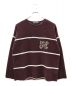 Palm Angels（パーム エンジェルス）の古着「PA MONOGRAM STRIPED SWEATER」｜ボルドー