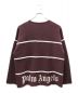 Palm Angels (パーム エンジェルス) PA MONOGRAM STRIPED SWEATER ボルドー サイズ:M 未使用品：45000円