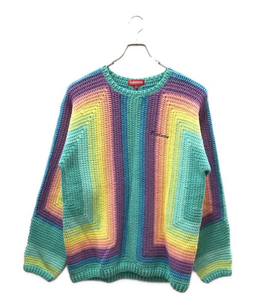 SUPREME（シュプリーム）Supreme (シュプリーム) HAND CROCHETED SWEATER ブルー サイズ:Lの古着・服飾アイテム