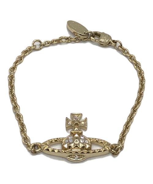 Vivienne Westwood（ヴィヴィアンウエストウッド）Vivienne Westwood (ヴィヴィアンウエストウッド) MINI BAS RELIEF CHAIN BRACELET ゴールド サイズ:下記参照の古着・服飾アイテム