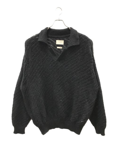 YOKE（ヨーク）YOKE (ヨーク) SILK MOHAIR PULLOVER SWEATER ブラック サイズ:3の古着・服飾アイテム