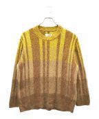 amachi.アマチ）の古着「AY11-28 Vertical Gradation Knit」｜イエロー×ブラウン